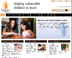 screenshot of the Caspari Foundation homepage