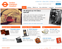 screenshot of London Transport Museum home page