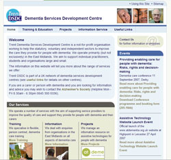 screenshot of Trent DSDC homepage